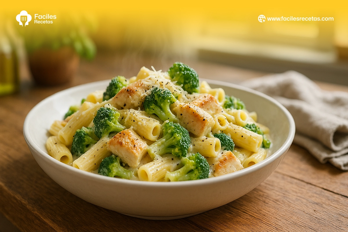 Brócoli Chicken Pasta en solo 30 minutos