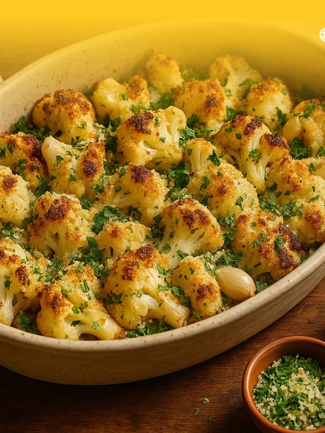 Receta con coliflor al horno: plato saludable y delicioso.