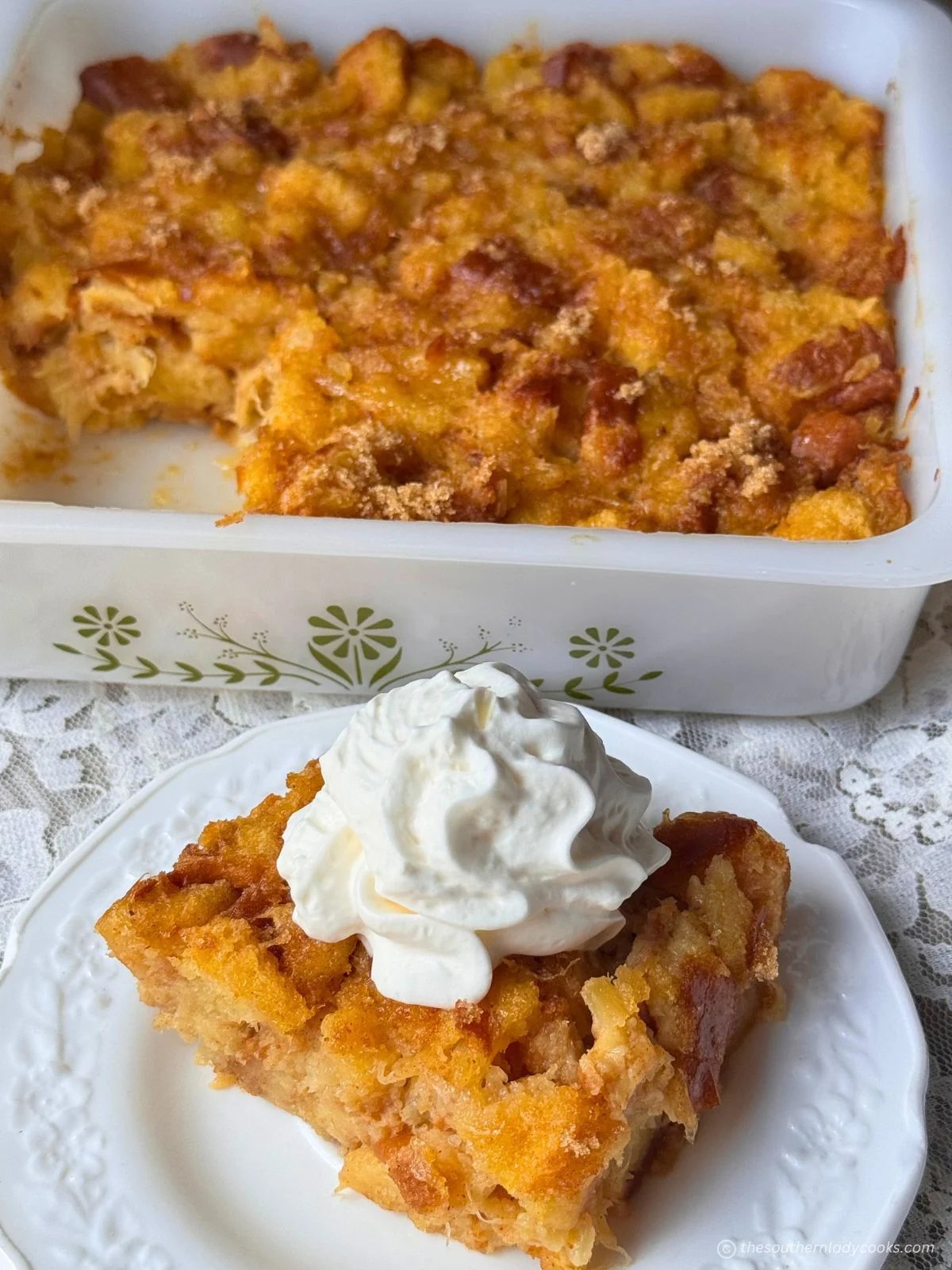 Receta de pudín de pan de piña sureña